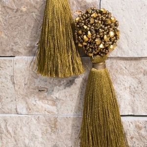 Beaded tassels (gold)